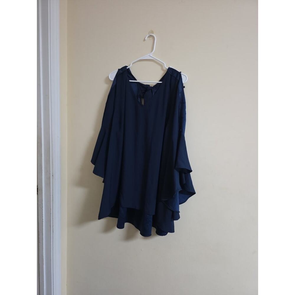 Lane Bryant Women's Plus Size Navy Blouse